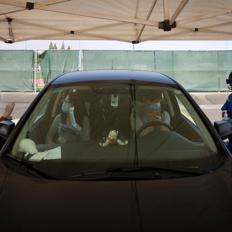 Drive-thru covid testing